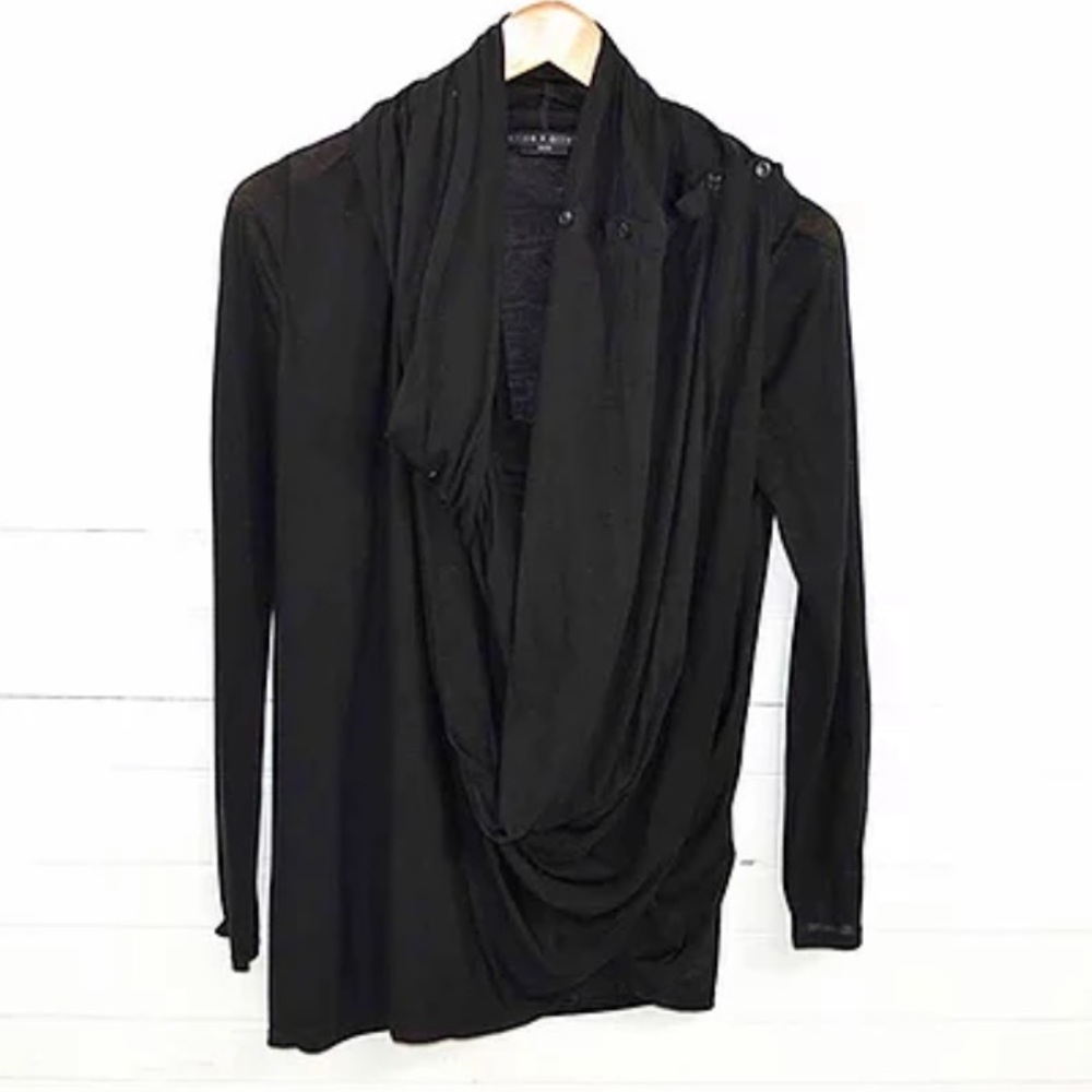 Alice + Olivia cardigan wrap navy blue